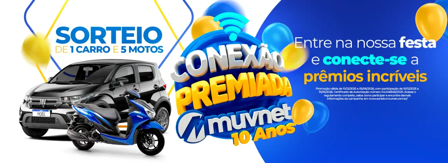 Promo Conexão Premiada — Muvnet Telecom