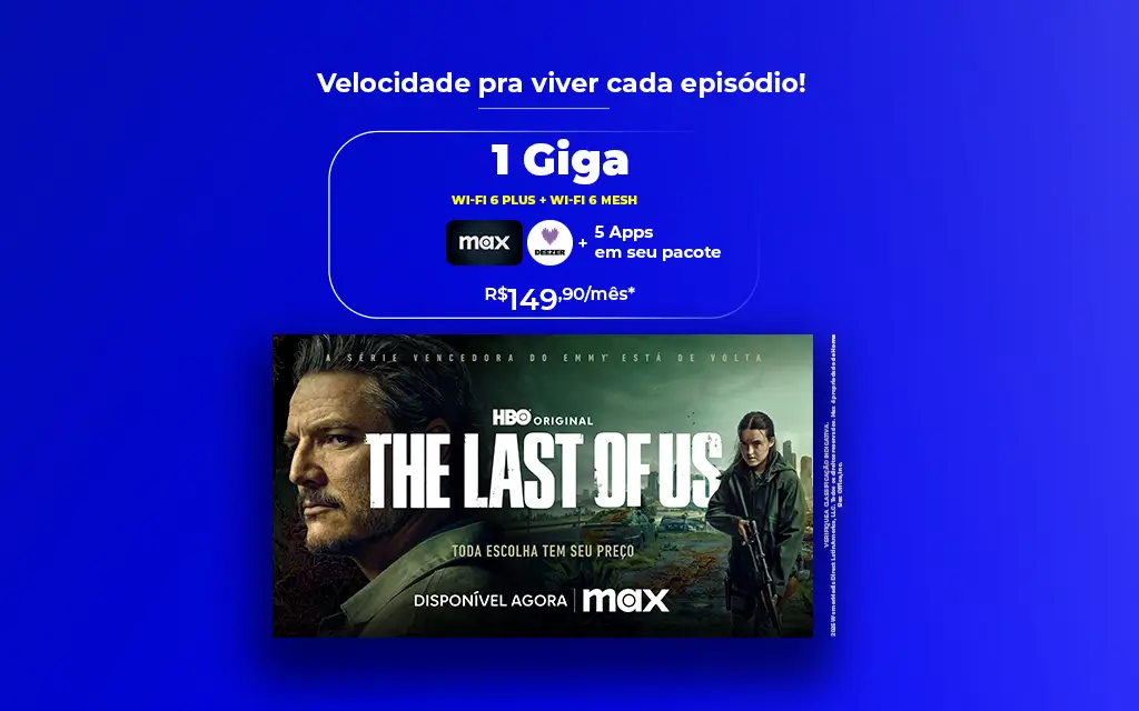 Pacote 1Gb internet fibra Muvnet + Max